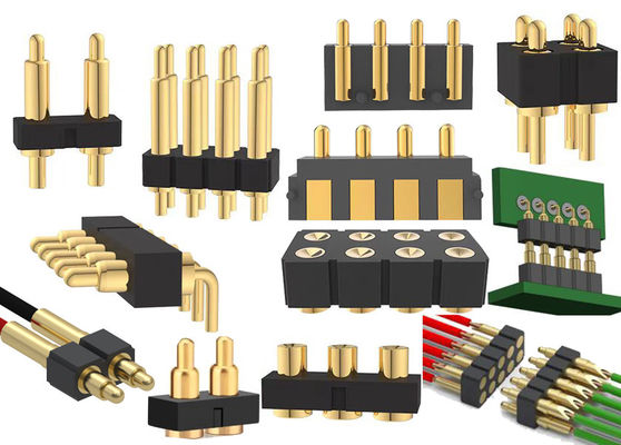 1x3P DIP Pogo Pin Connector ربيع محمل 2 Pin - 40 Pin 2.54mm Pitch