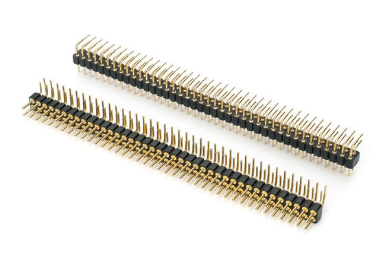 2.0 ملم ذكر رأس الدبوسة المستديرة ربط PCB مزدوج الصف رأس الدبوسة المصنعة