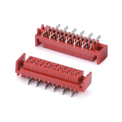 1.27mm Red IDC Socket Micro Match IDC 4/6/8/10/12/16/20/24 دبوس SMT