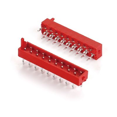 2.54mm Pitch IDC Plug PCB Connector straight TYPE Micro Match كابل أحمر وصلة ذكرية